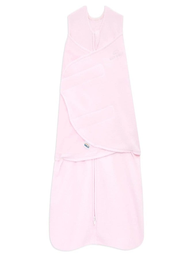 HALO Micro-Fleece Sleepsack Swaddle, 3-Way Adjustable Swaddle Blanket for Newborn and Infants, TOG 3.0 for Cold Climates, Hip Healthy, Soft Pink, Newborn, 0-3 Months - Image 1
